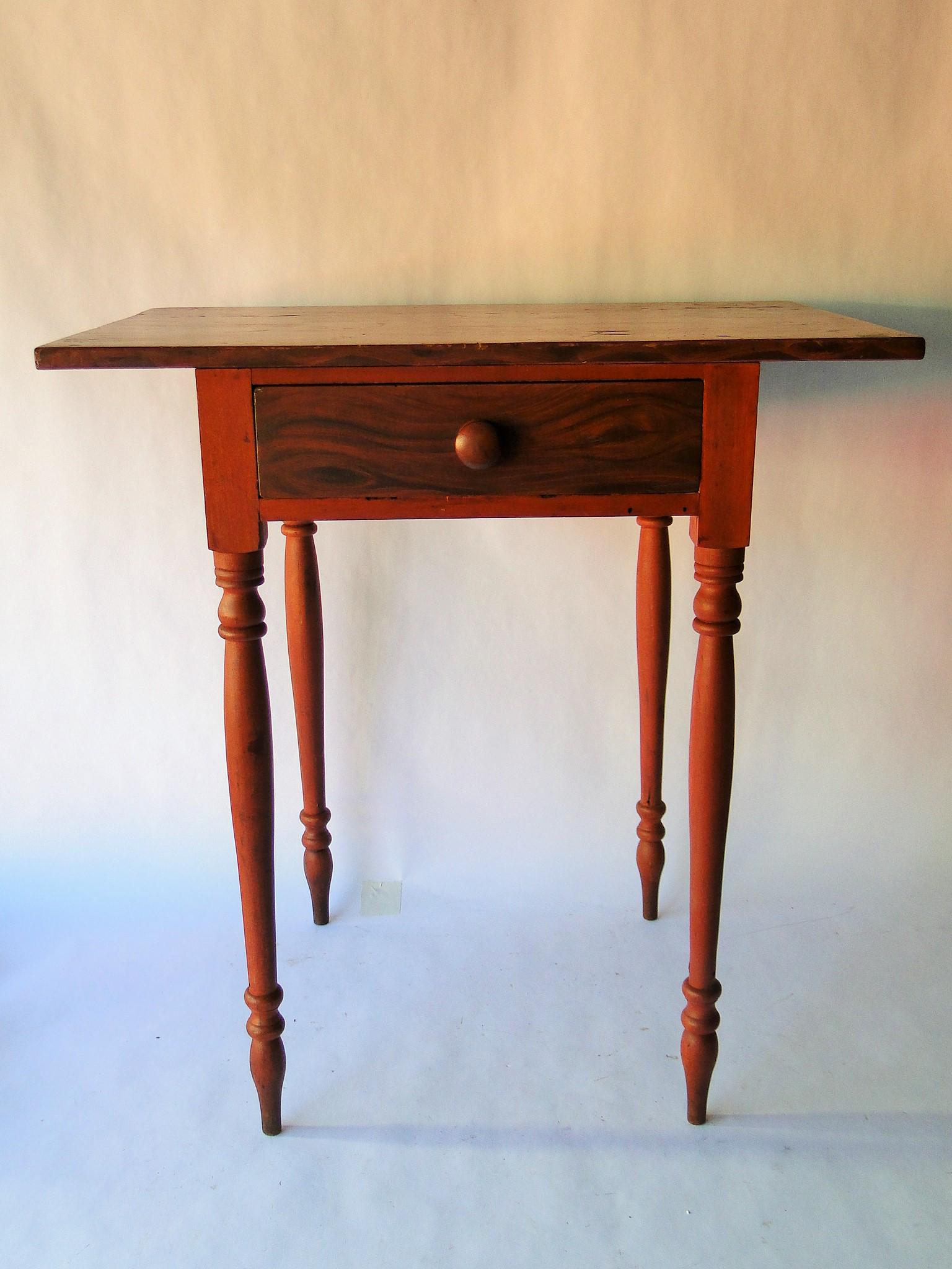 19TH C COUNTRY ONE DRAWER TABLE (1 of 6)