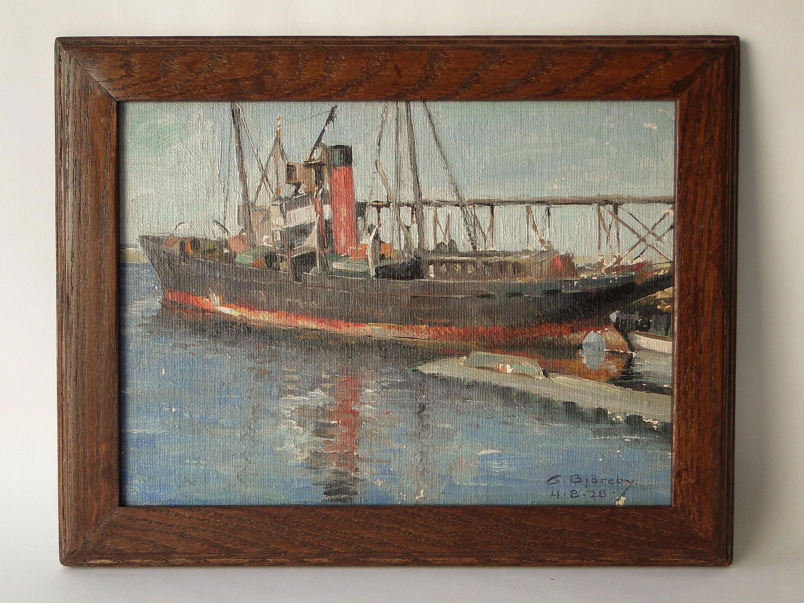 O/B PAINTING SHIP AT THE DOCK (1 of 3)