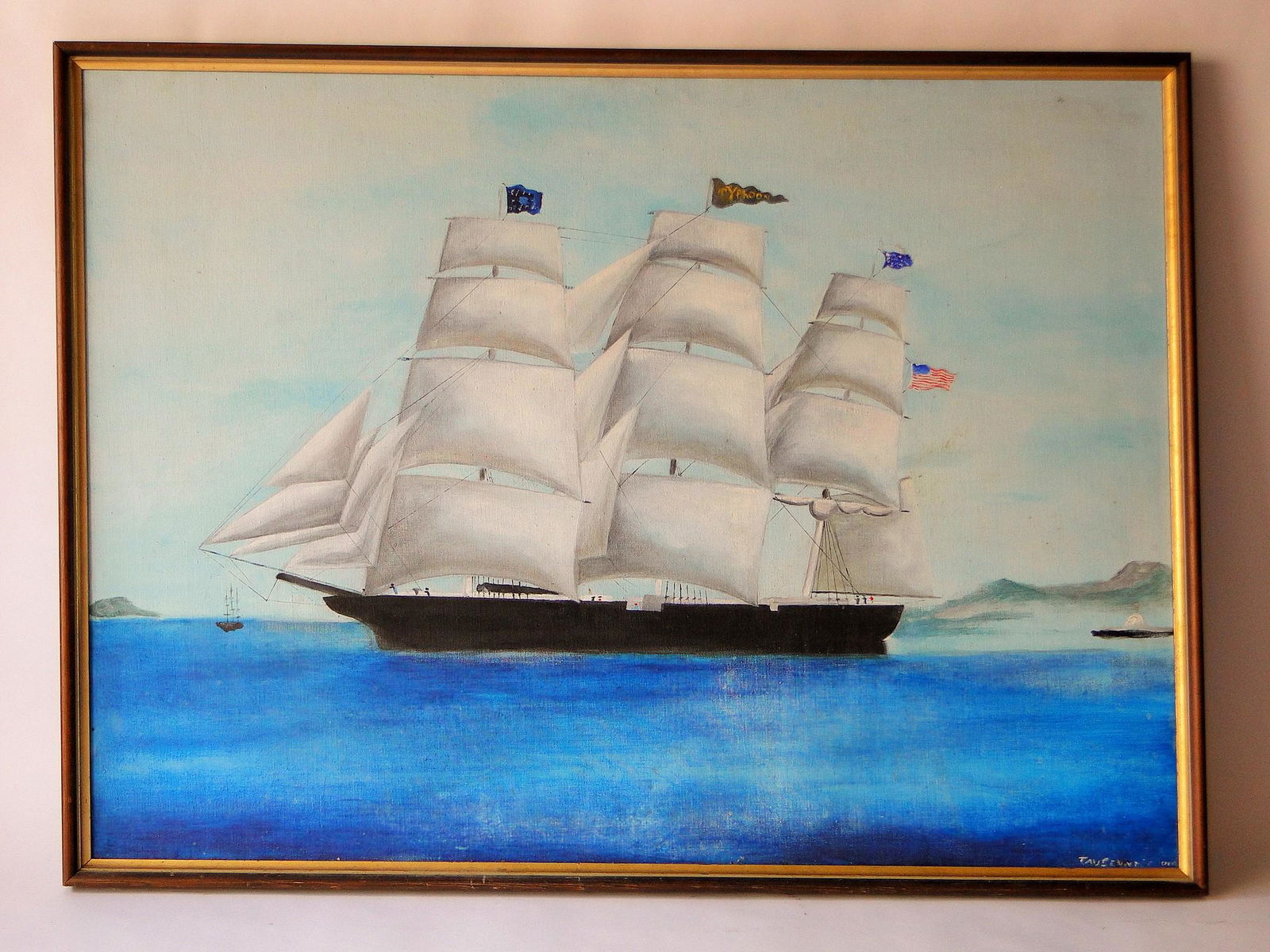 O/C PAINTING CLIPPER SHIP PORTRAIT (1 of 4)