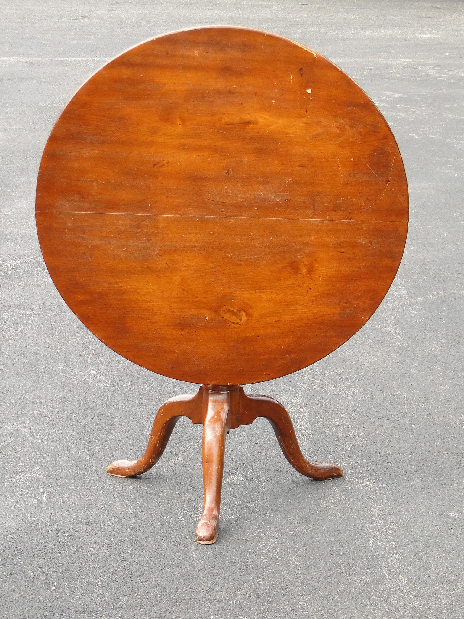 18TH C QUEEN ANNE TILT TOP TEA TABLE (1 of 4)