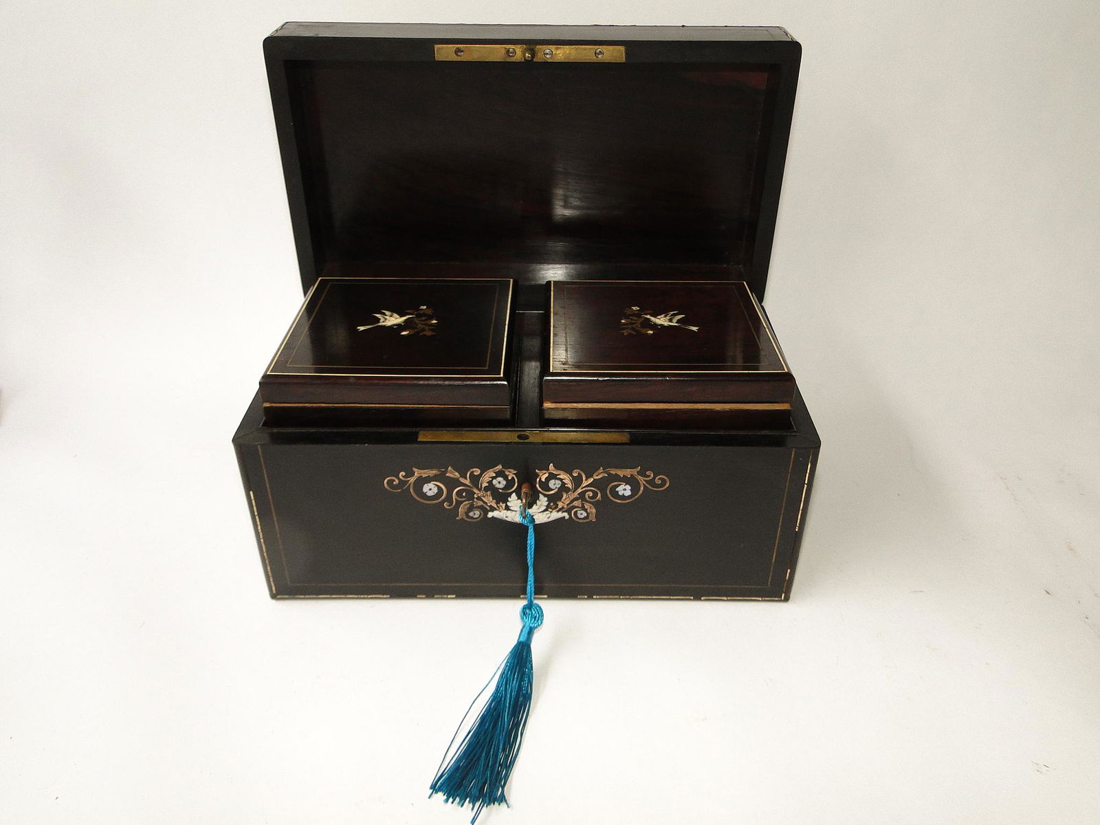 EBONIZED FRENCH TEA CADDY (1 of 7)