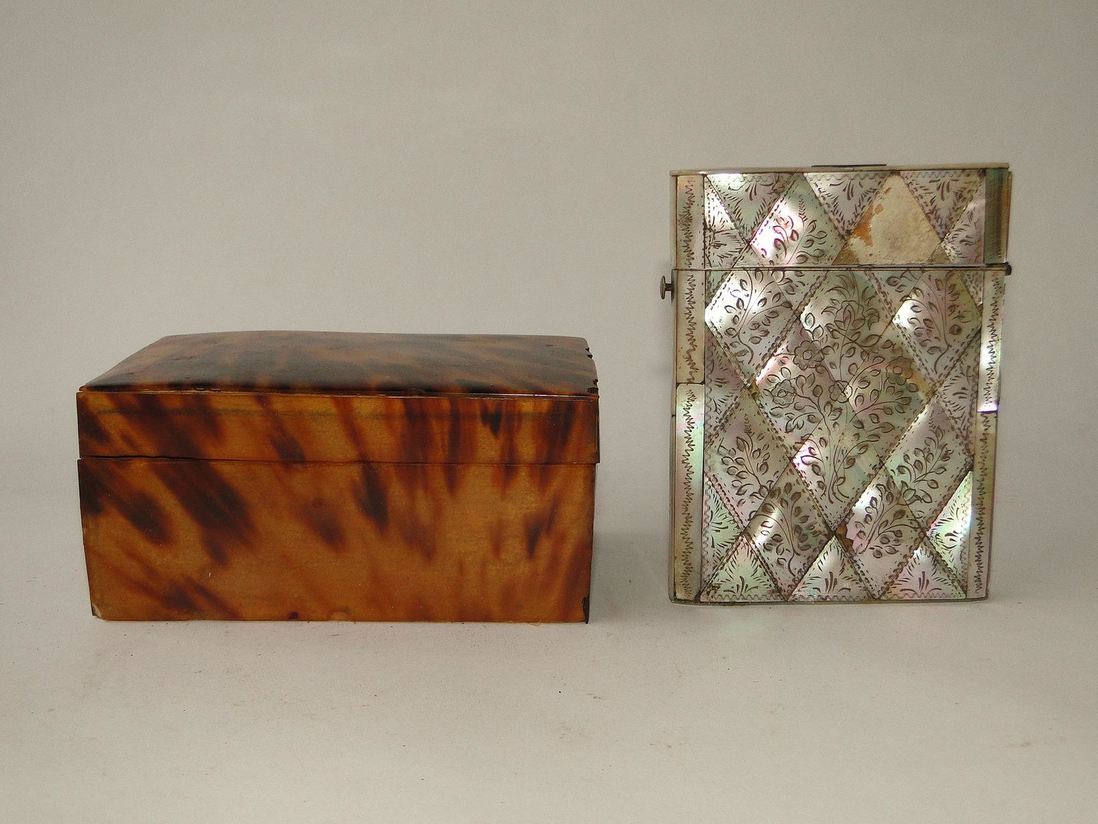 TORTOISE SHELL BOX, CARD CASE (1 of 4)