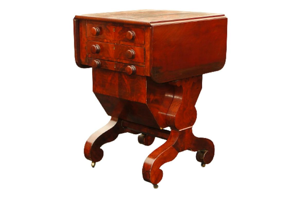 19TH C MAHOGANY SEWING STAND (1 of 6)