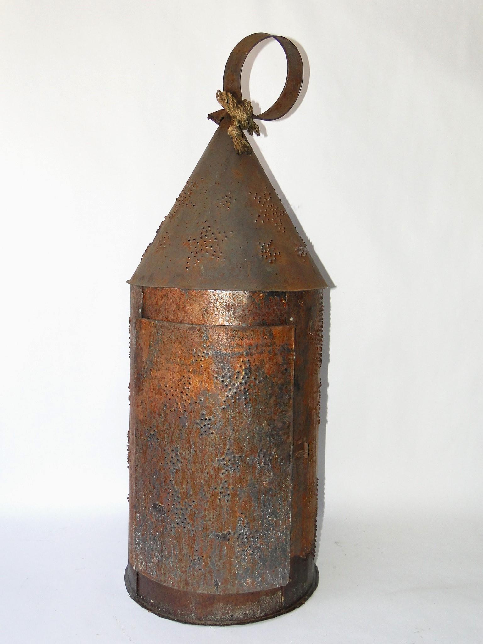 OVERSIZED PIERCED TIN LANTERN POSS. FOR TRADE (1 of 6)
