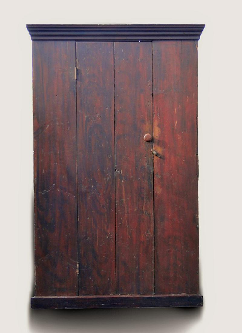 LATE 18TH C GRAIN PAINTED CUPBOARD (1 of 6)