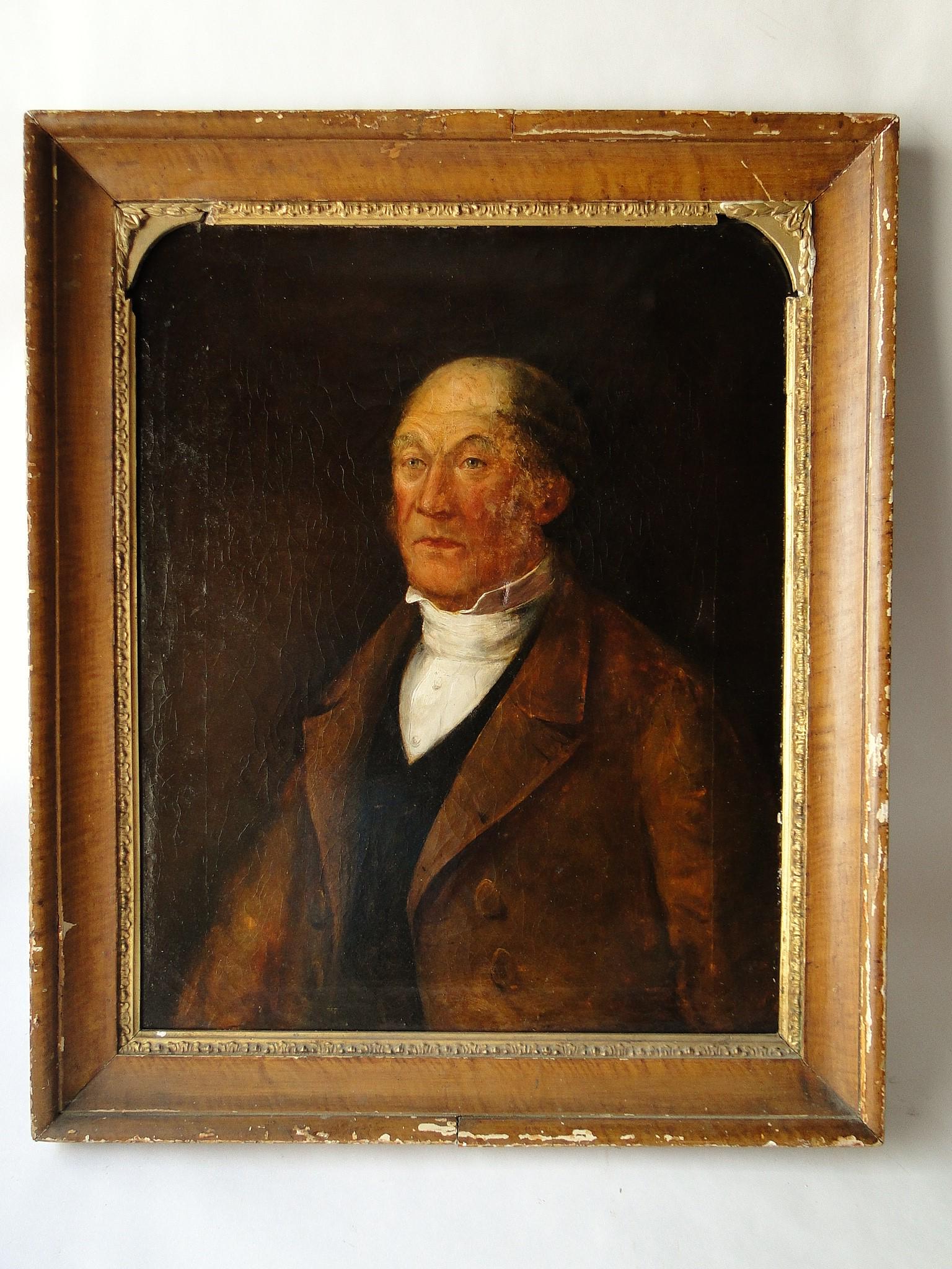 19TH C O/C PAINTING PORTRAIT OF A MAN: 19TH C O/C PAINTING PORTRAIT OF A MAN21 X 26 / 21 X 31 FRAME