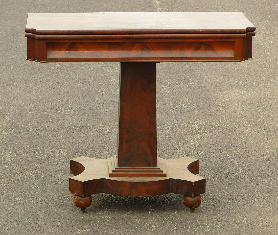EARLY 19TH C MAHOGANY CARD TABLE (1 of 2)