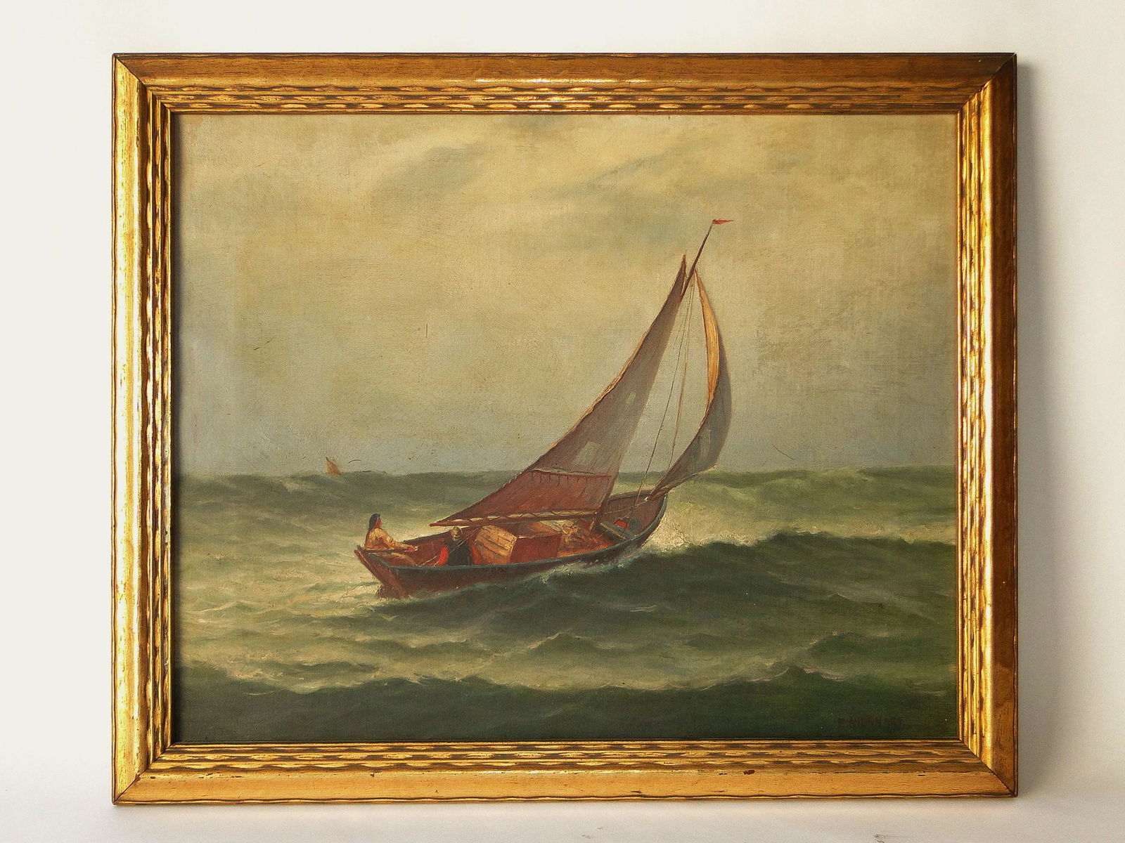 19TH C O/C MARINE SCENE (1 of 4)