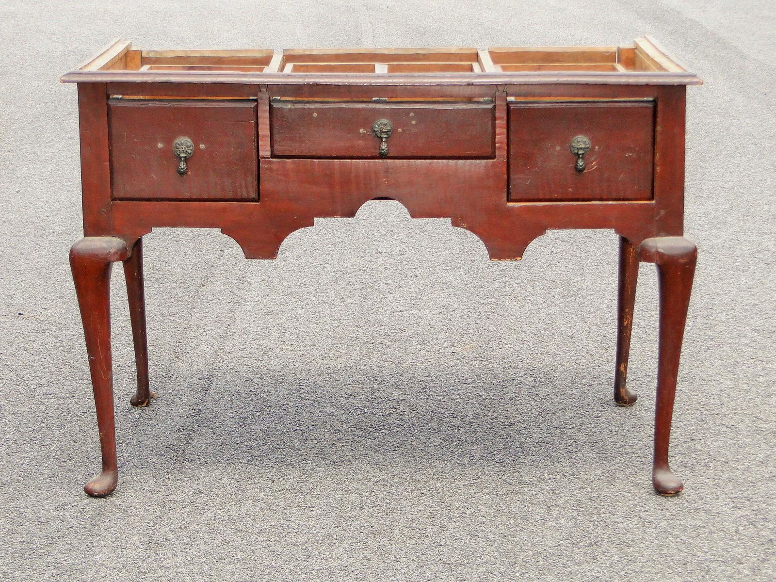 18TH C TIGER MAPLE HIGHBOY BASE (1 of 7)