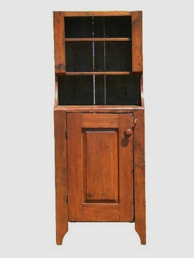 TALL ONE DOOR PRIMITIVE CUPBOARD (1 of 4)