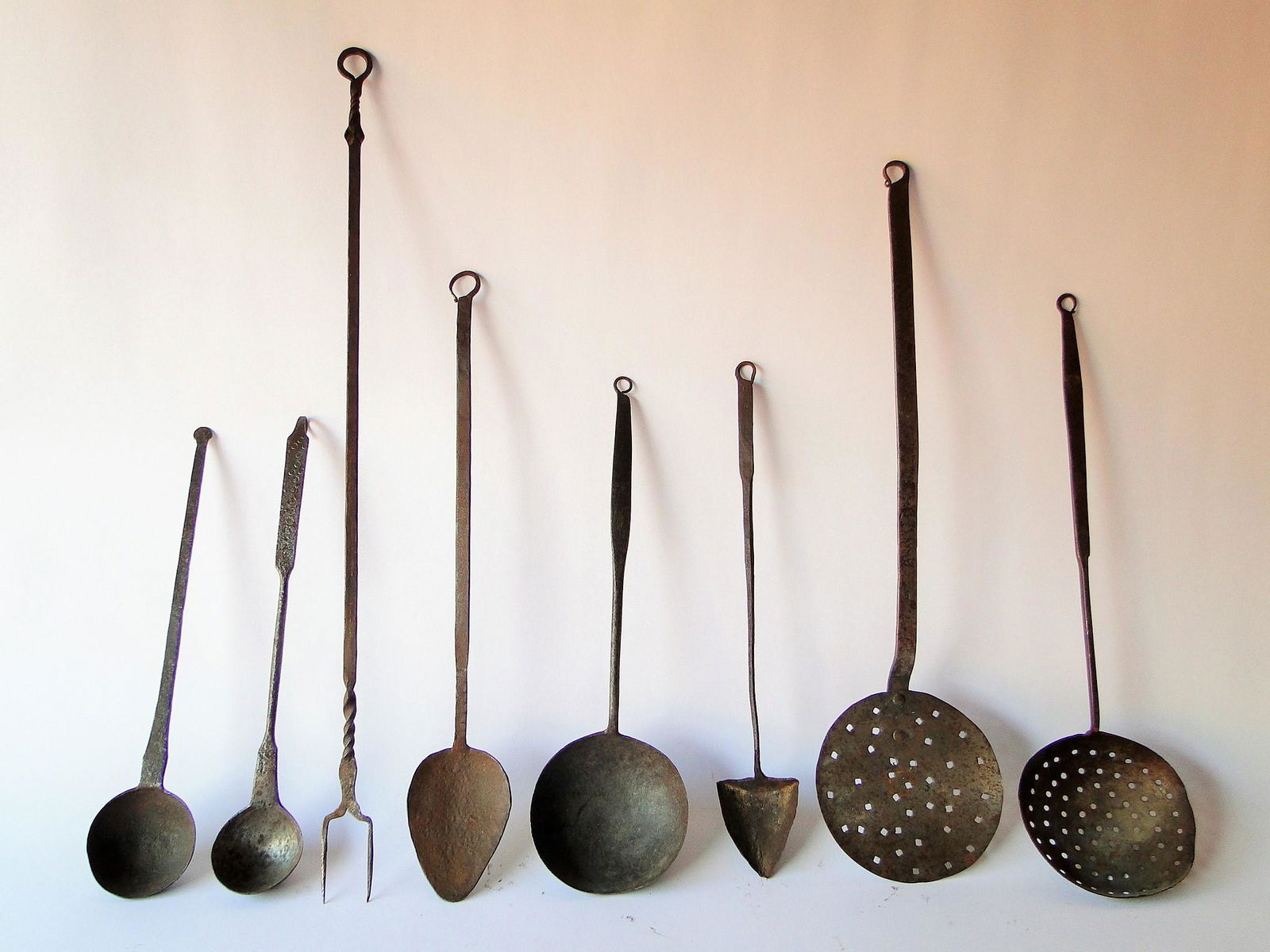 GROUPING OF EIGHT 18TH C UTENSILS (1 of 3)