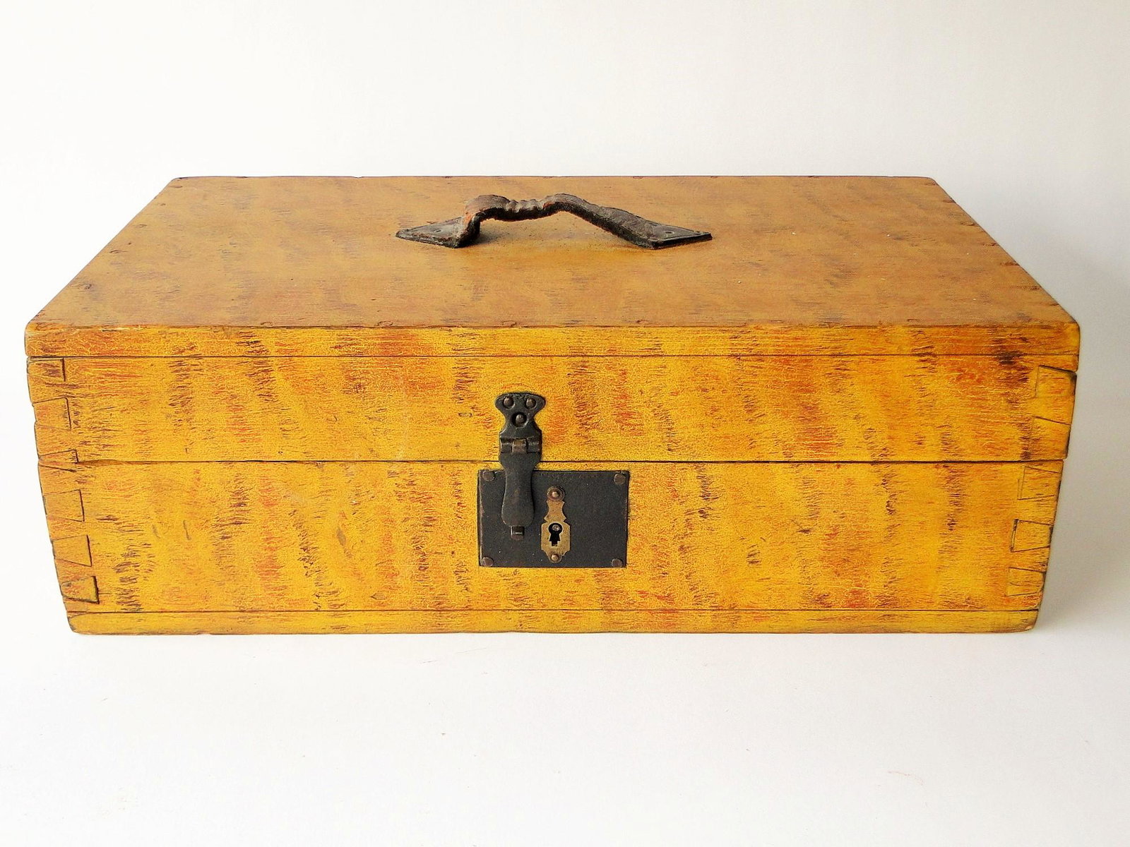 19THC  NEW ENGLAND DECORATED BOX (1 of 5)