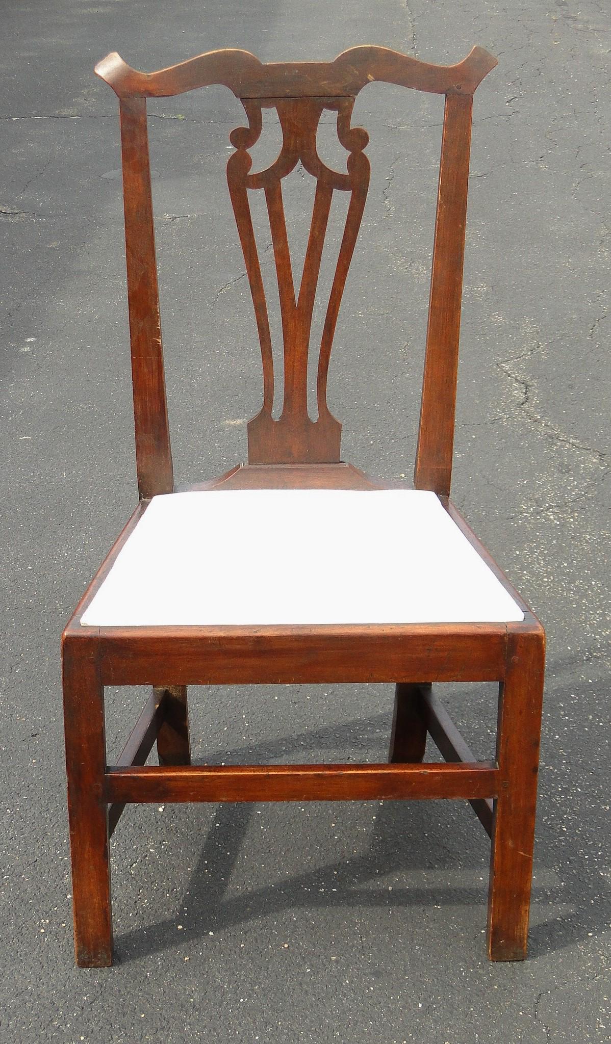 18THC NEW ENGLAND CHIPPENDALE SIDE CHAIR (1 of 4)