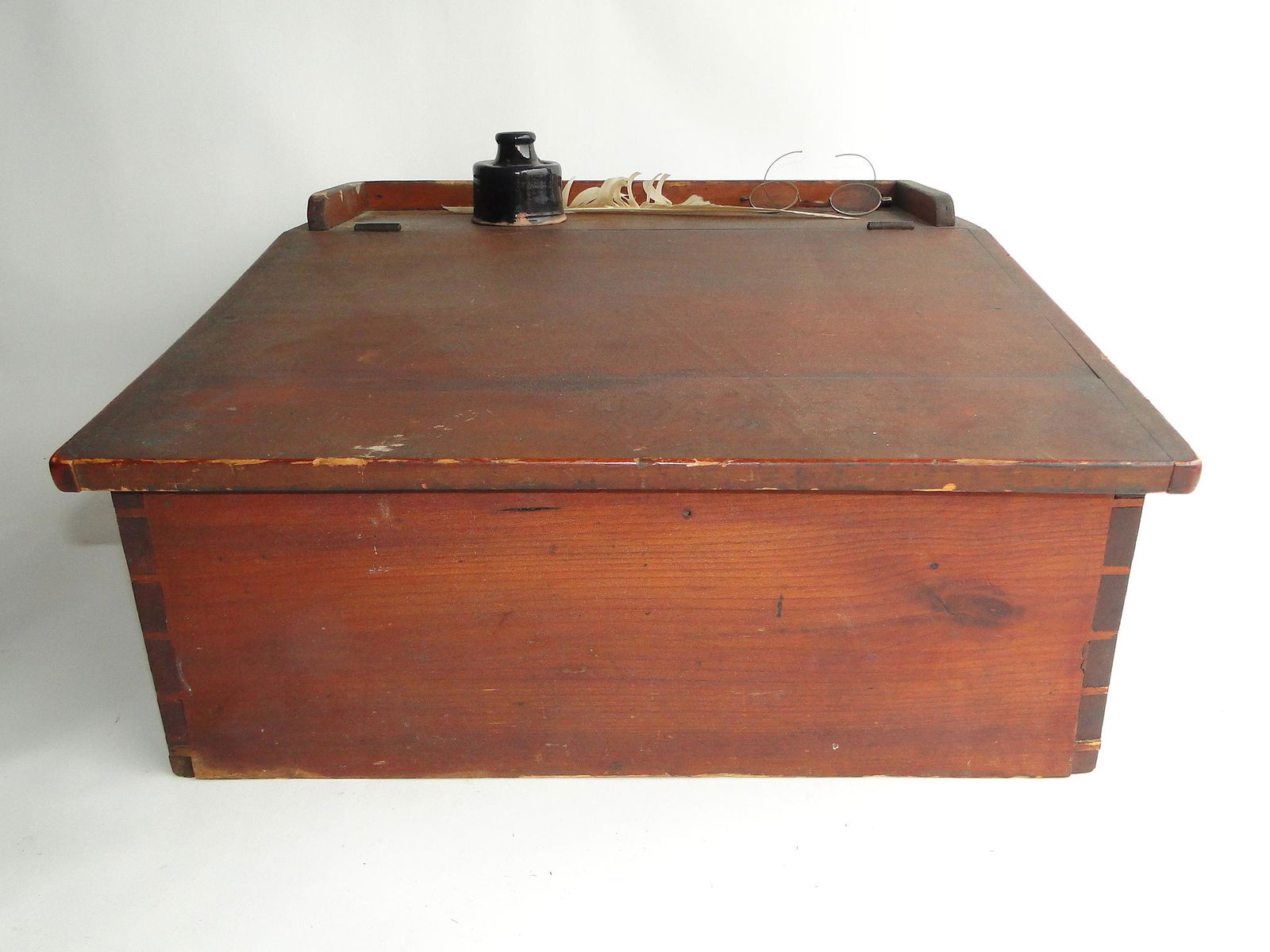 19TH C TABLE TOP PAINTED DESK (1 of 3)