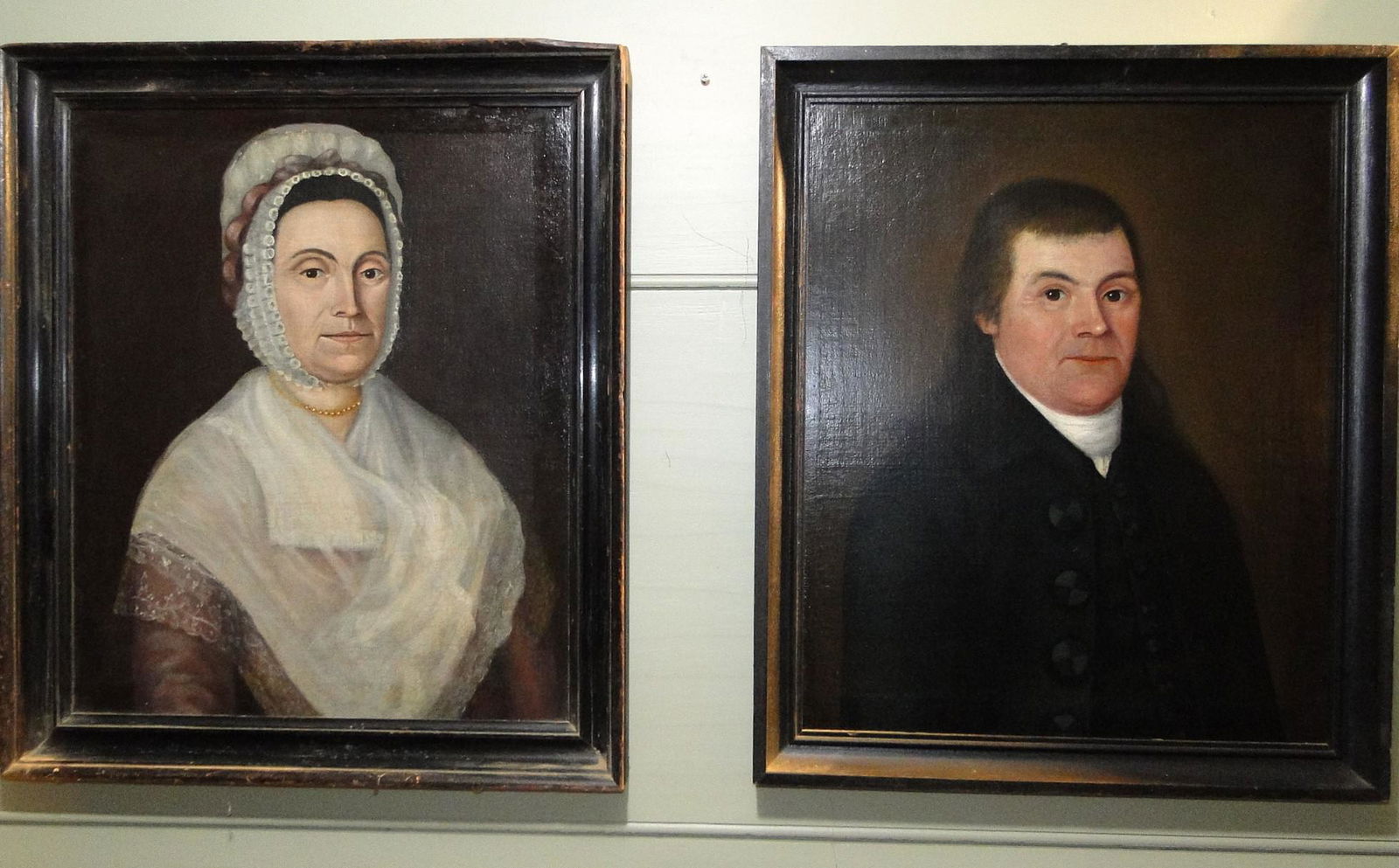 PAIR OF 19THC PORTRAIT PAINTINGS (1 of 5)