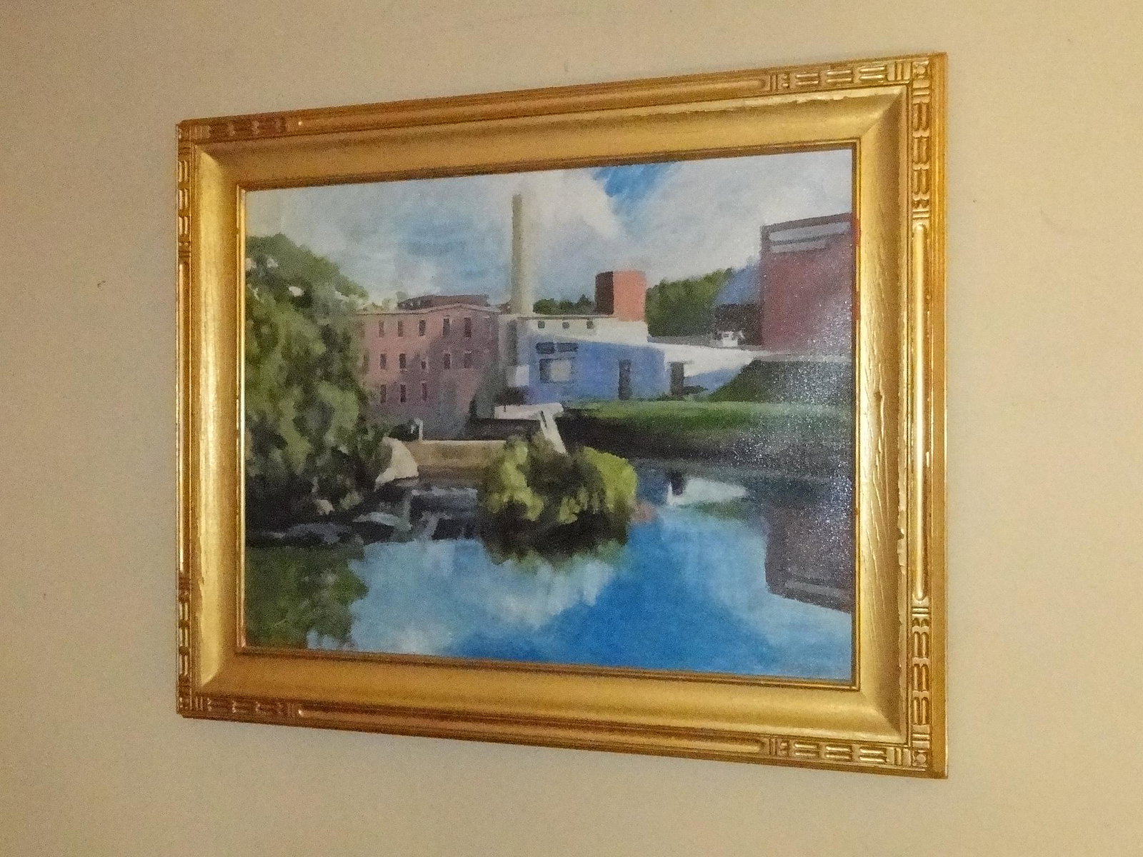 O/C PAINTING OF PUTNAM, CT. BY RICHARD MCELROY (1 of 3)