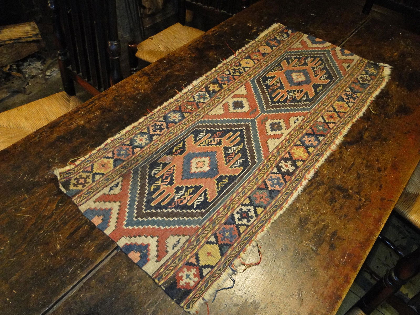 SMALL ANTIQUE ORIENTAL RUG (1 of 2)