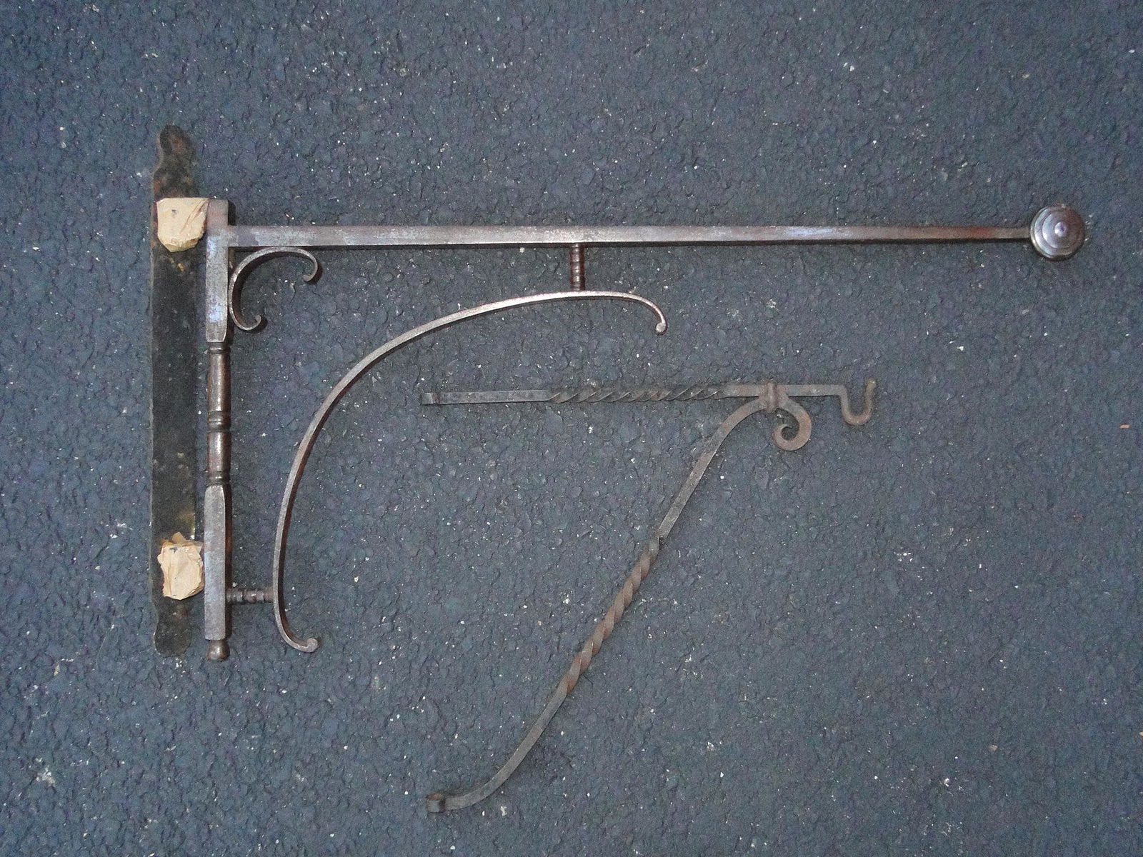 TWO IRON FIREPLACE CRANES (1 of 1)