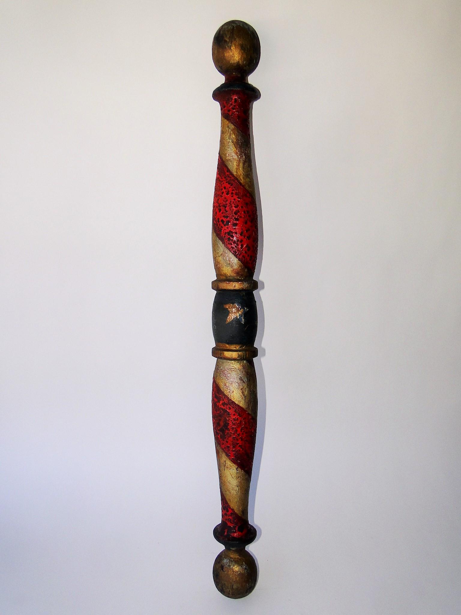 19TH C PAINTED BARBER POLE (1 of 7)