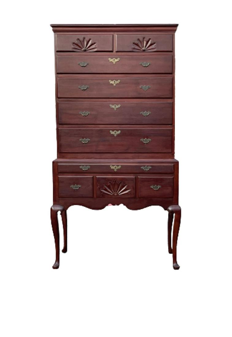 18TH C COUNTRY QUEEN ANNE HIGHBOY (1 of 6)