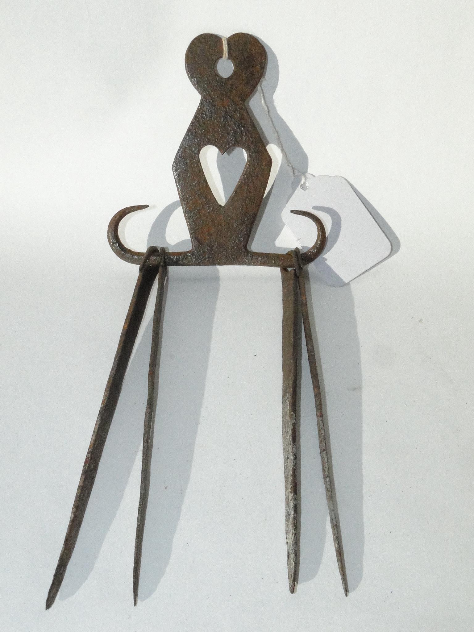 EARLY FORGED IRON 18TH-19TH C SKEWER SET (1 of 2)