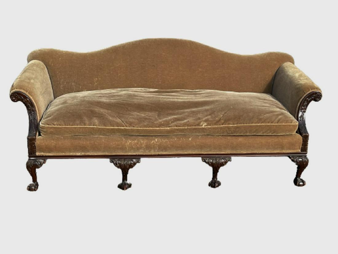 19TH C CHIPPENDALE SOFA (1 of 6)