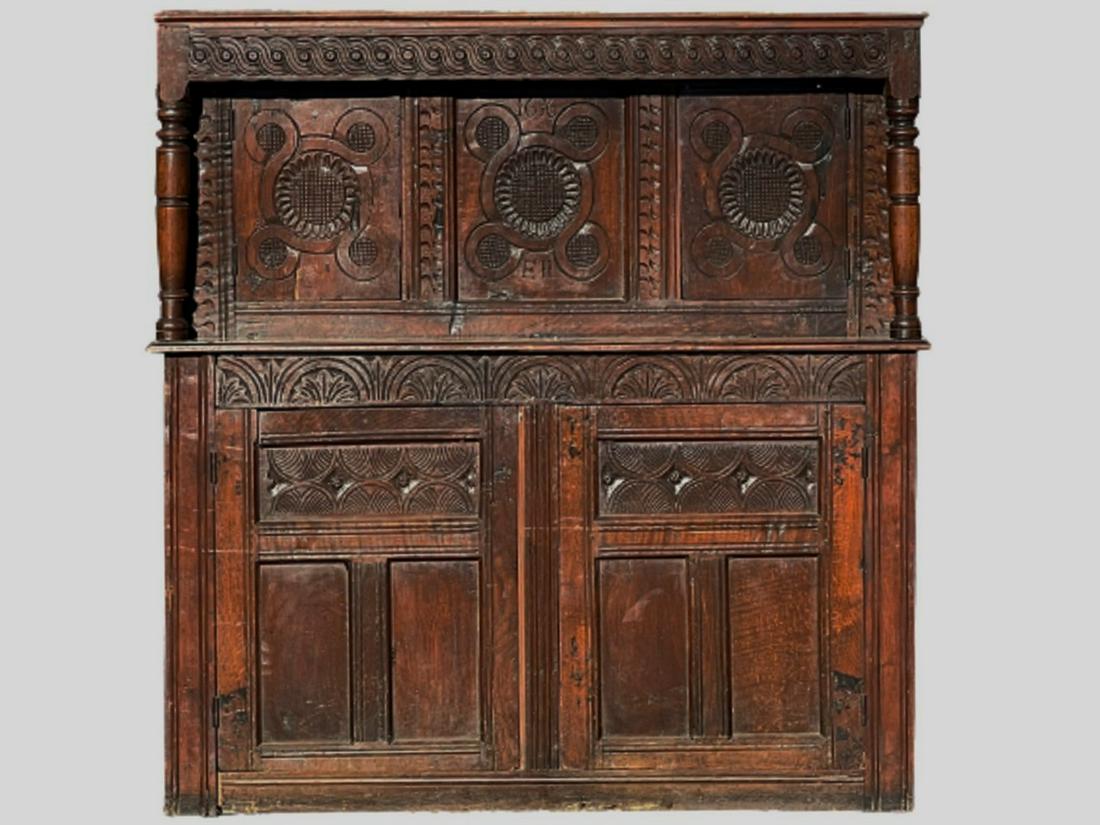 EARLY DIMINUTIVE ENGLISH COURT CUPBOARD (1 of 7)