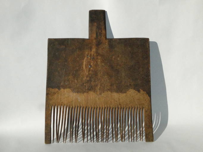 18th C Wooden Carding Comb