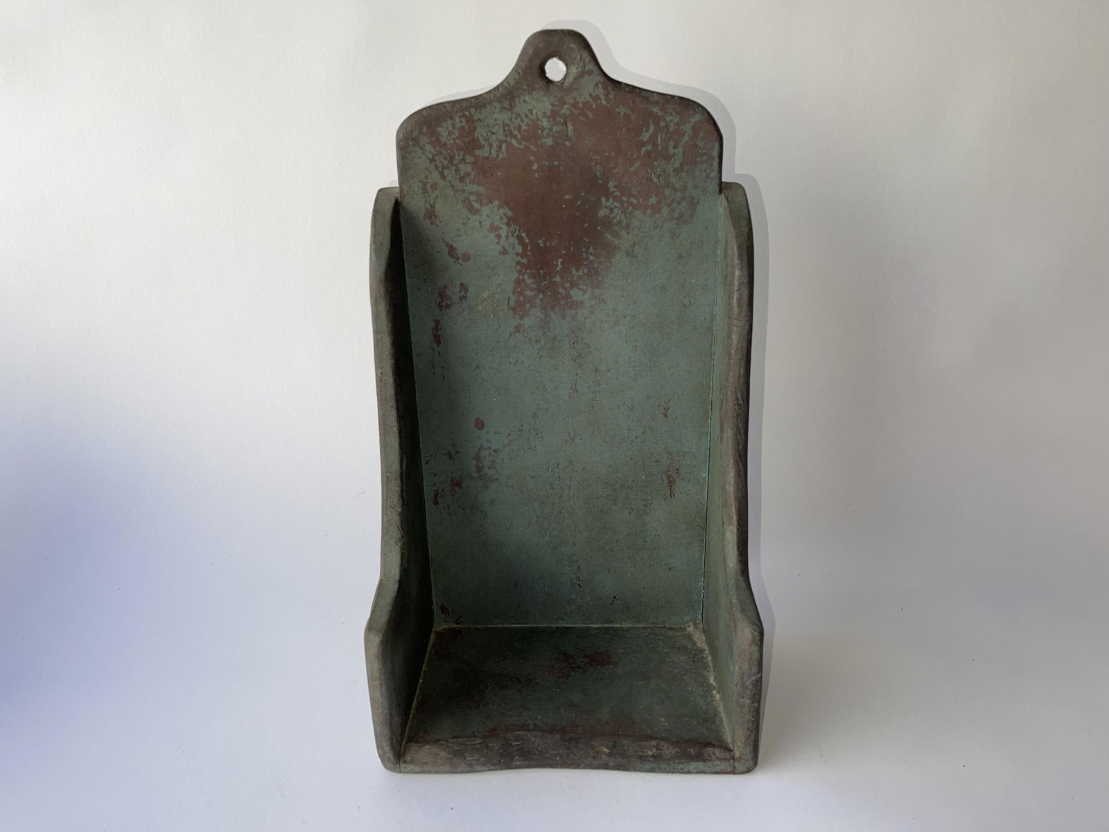 BLUE PAINTED HANGING CANDLE SHELF (1 of 3)