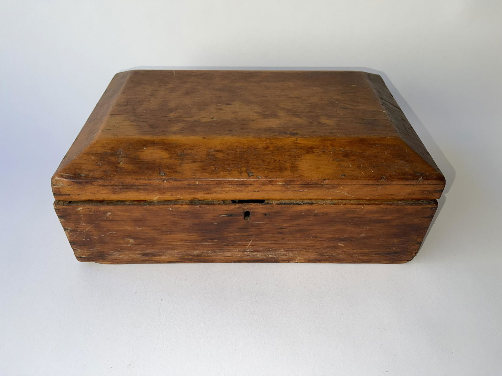 LARGE 19TH C GRAIN PAINTED DOCUMENT BOX (1 of 3)