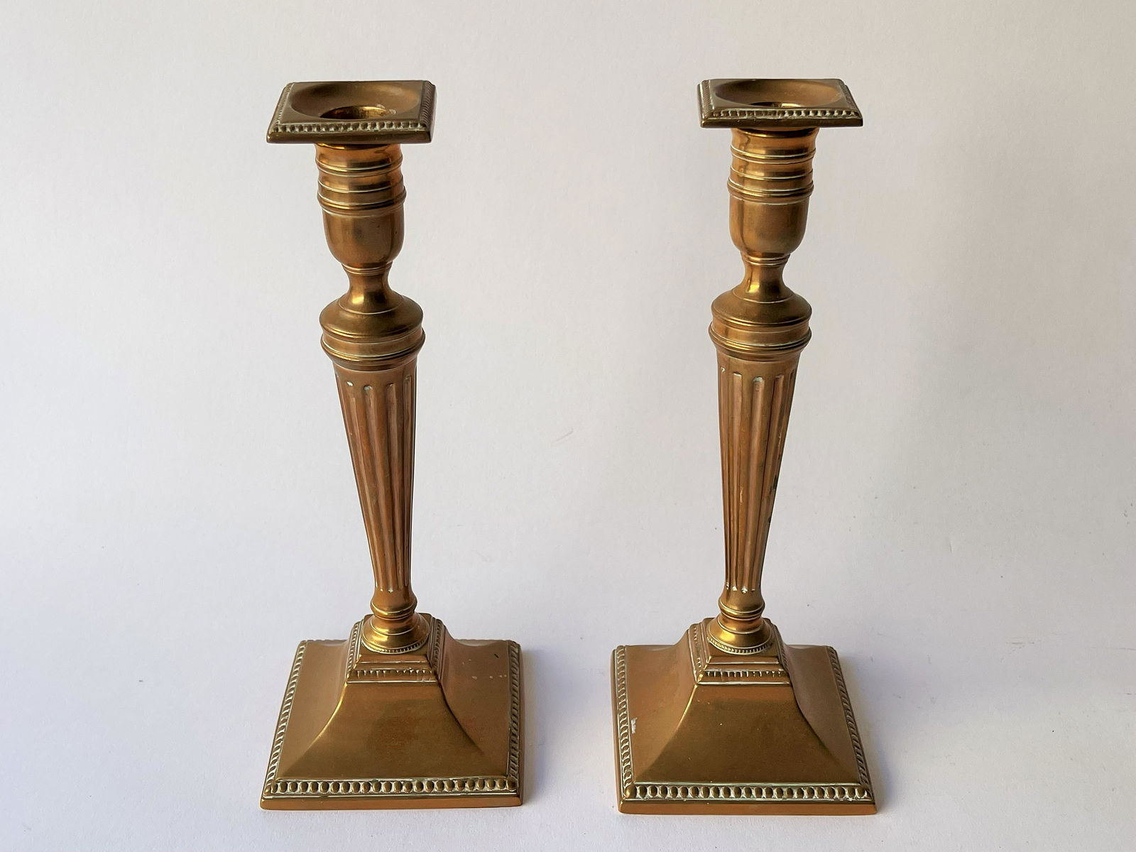 PAIR OF ENGLISH CIRCA 1780 CANDLESTICKS (1 of 4)