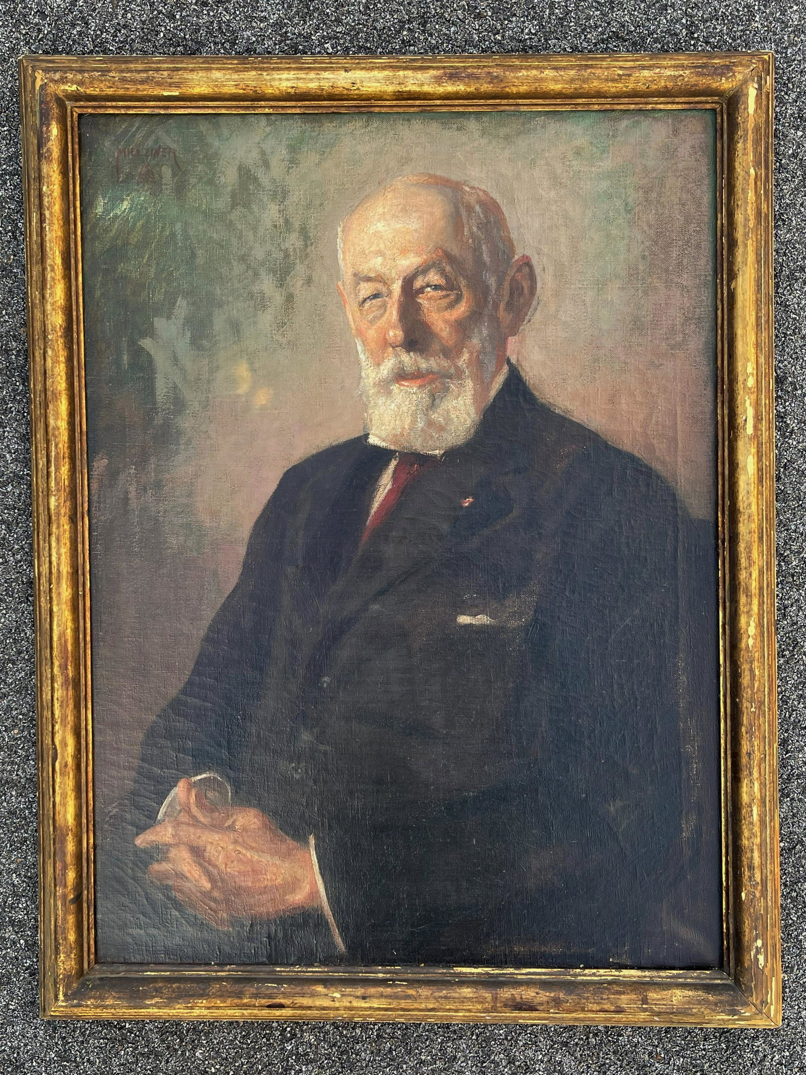 O/C PAINTING OF A JUDGE BY LEO MIELZINER: O/C PAINTING OF A JUDGE BY LEO MIELZINER, NEW YORK, TRURO, MA. SIGNED, 23 X 32