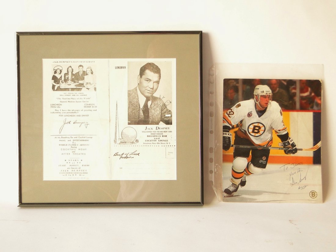 TWO SIGNED AUTOGRAPH ITEMS (1 of 4)