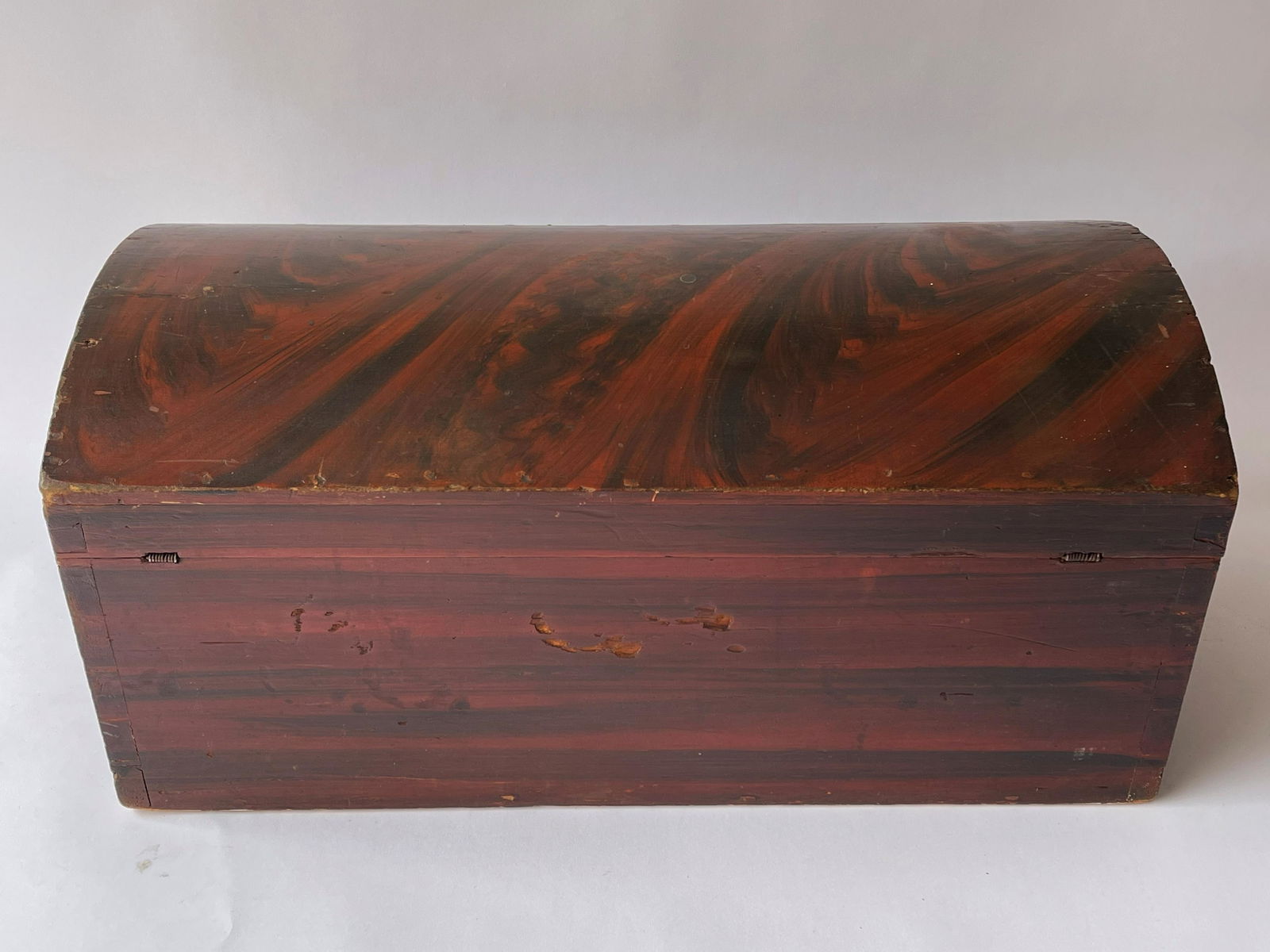 19TH C GRAIN PAINTED DOME TOP BOX (1 of 5)