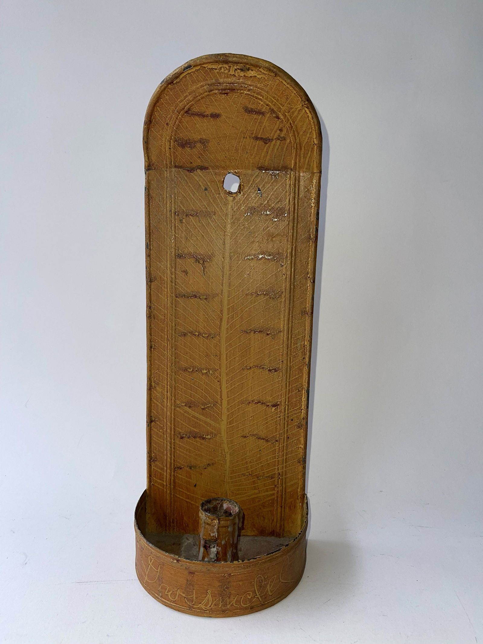 EARLY TIN CANDLE SCONCE (1 of 5)