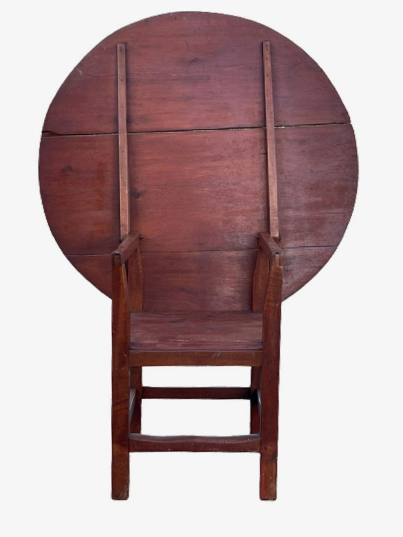 18TH C RED PAINTED CHAIR TABLE (1 of 10)