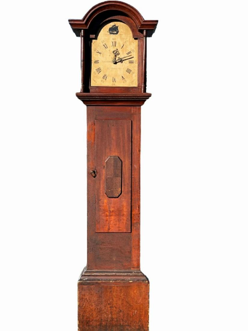 18TH C TALL CASE CLOCK PLYMOUTH CT. (1 of 9)