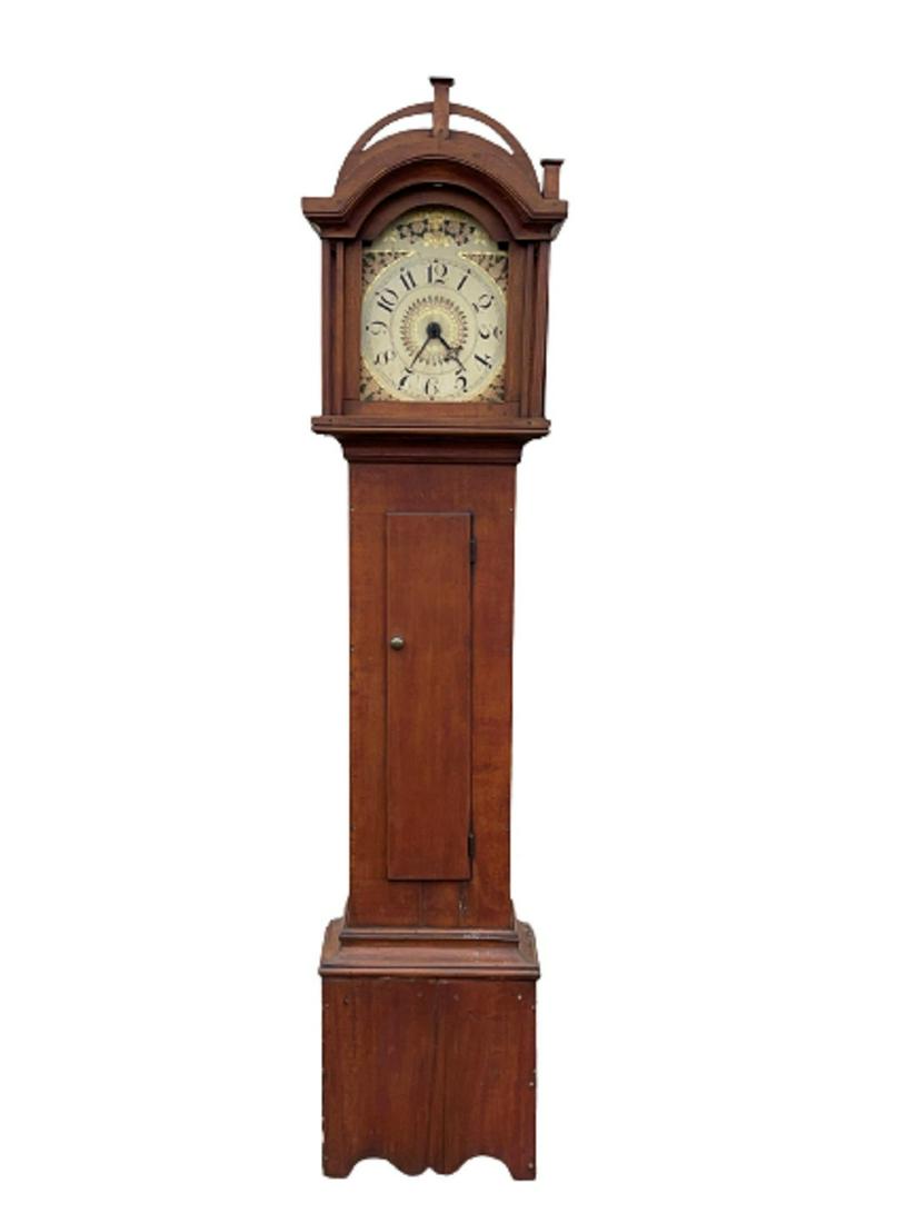 18TH C TALL CLOCK WOODEN WORKS (1 of 9)