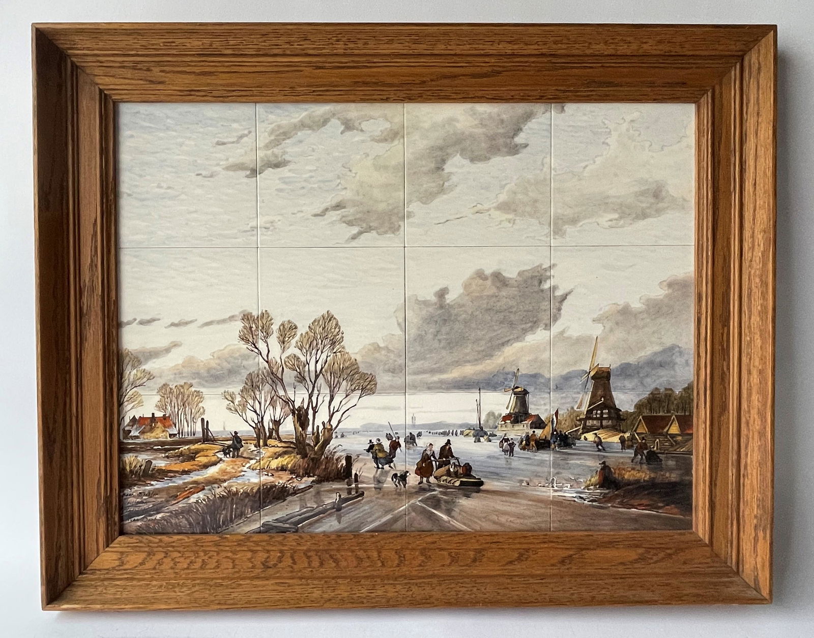 FRAMED COASTAL SCENE WITH DELFT TILES (1 of 3)