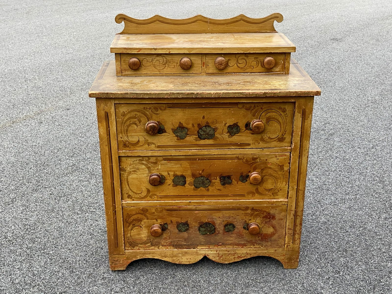 19TH C HAND PAINTED DIMINUTIVE CHEST (1 of 6)