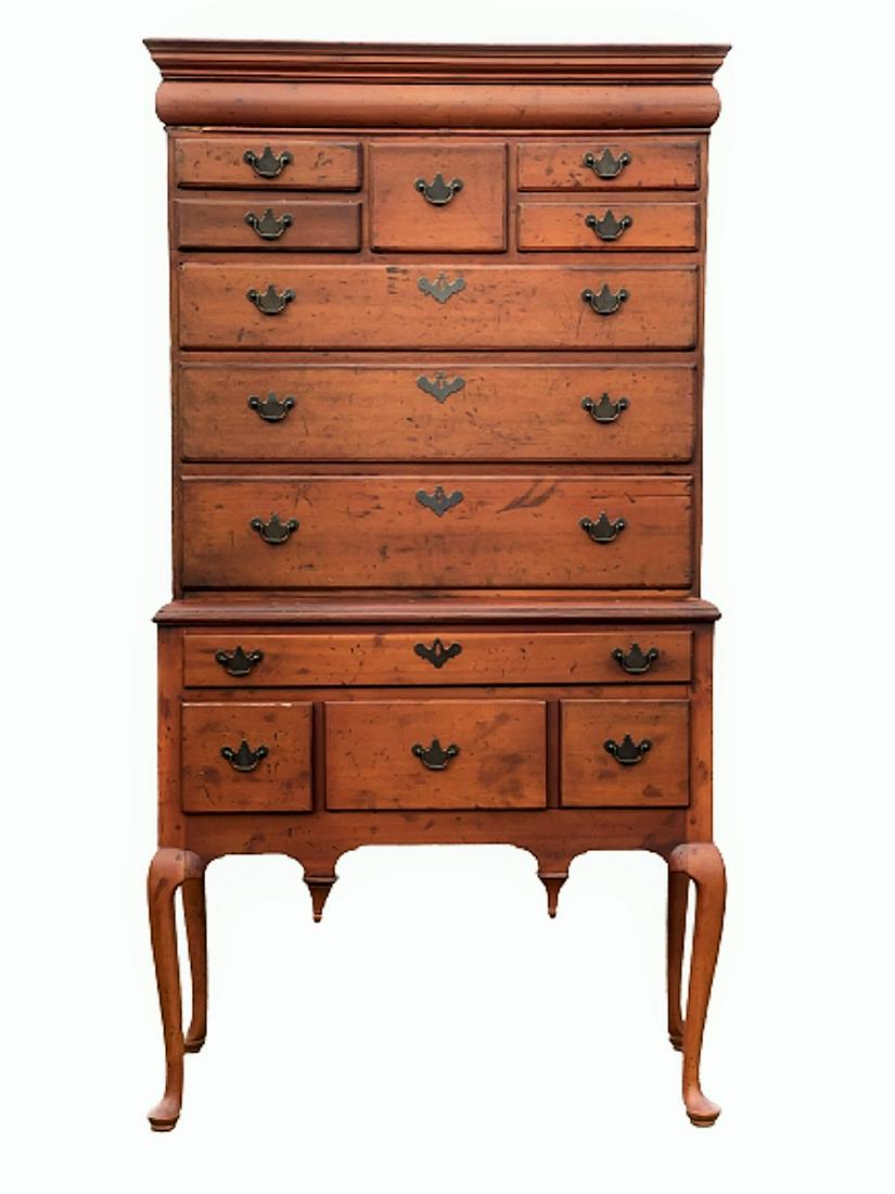 EARLY 18TH C QUEEN ANNE HIGHBOY (1 of 9)