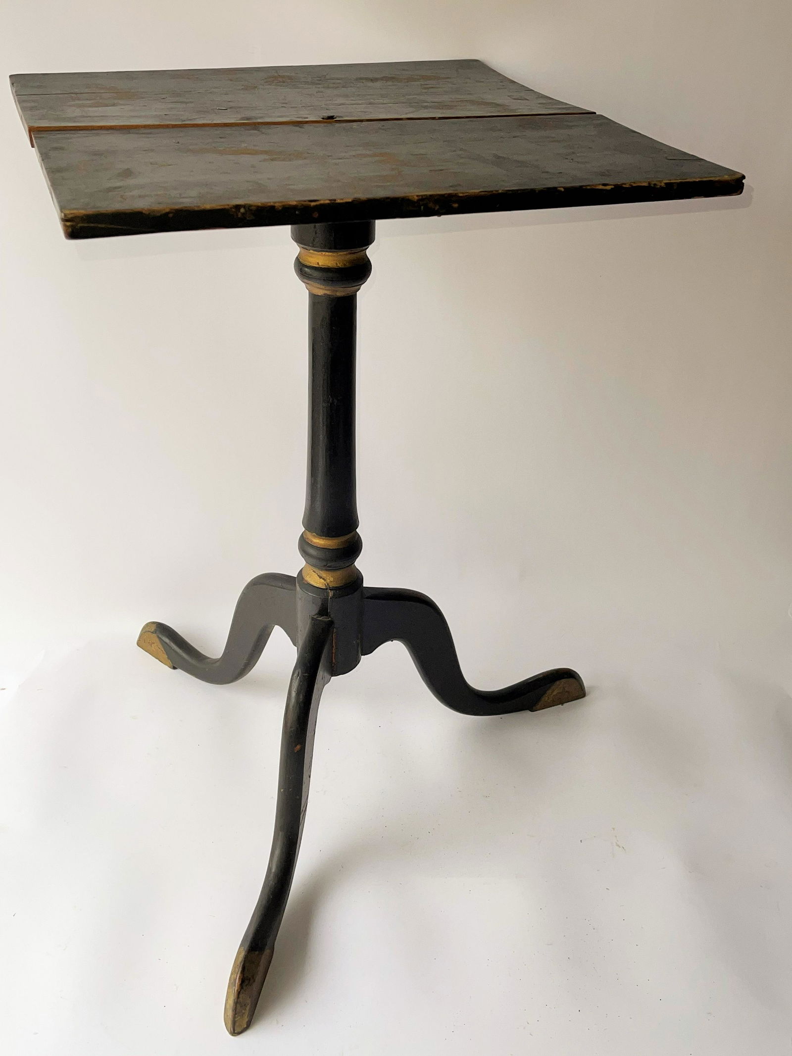 C. 1780 SNAKE FOOT CANDLE STAND (1 of 6)
