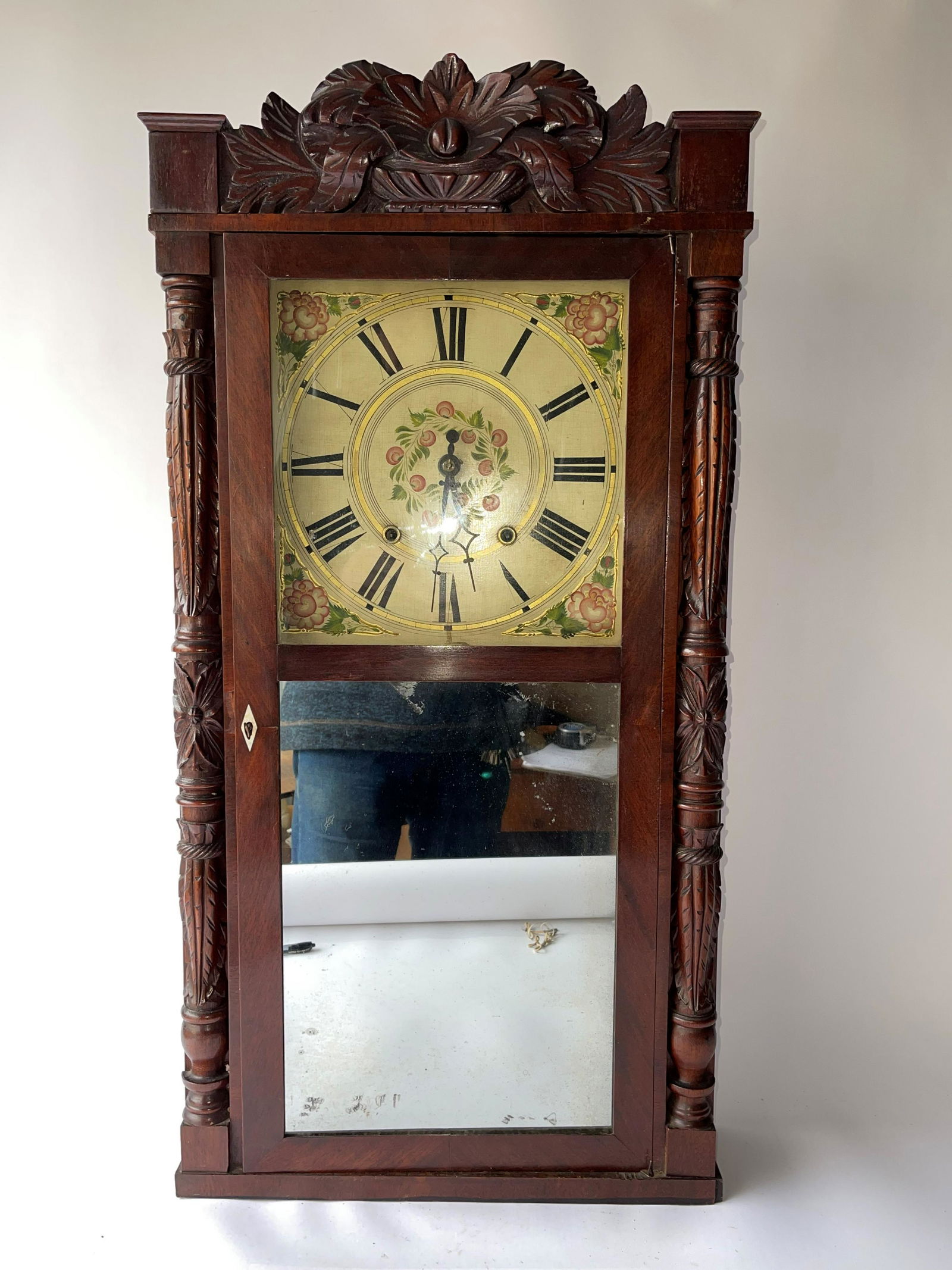 19TH C CT. MANTLE CLOCK BY ELISHA HOTCHKISS (1 of 6)