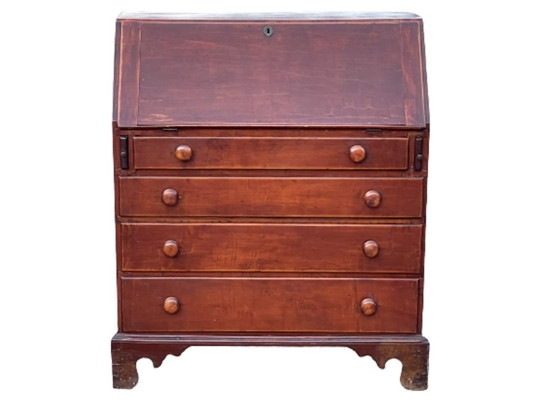C. 1750-1760 CHIPPENDALE PERIOD SLANT FRONT DESK (1 of 8)