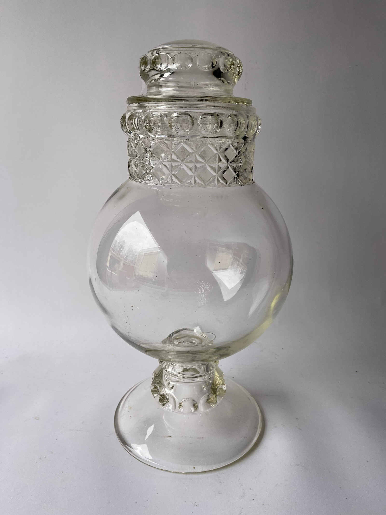 THREE MOLD PEDESTAL CANDY JAR (1 of 5)