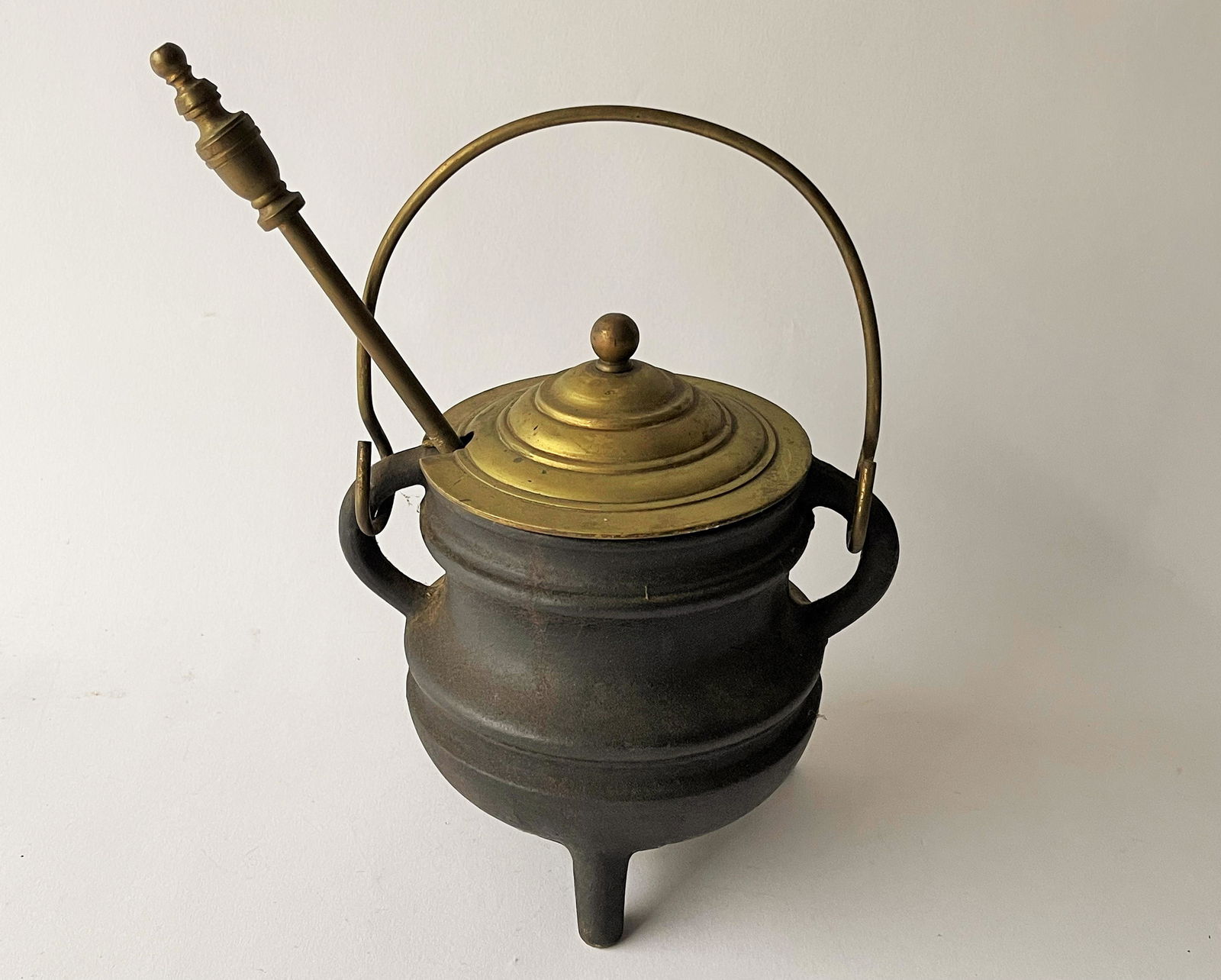 19TH C BRASS / IRON FIREPLACE  FIRE STARTER (1 of 3)