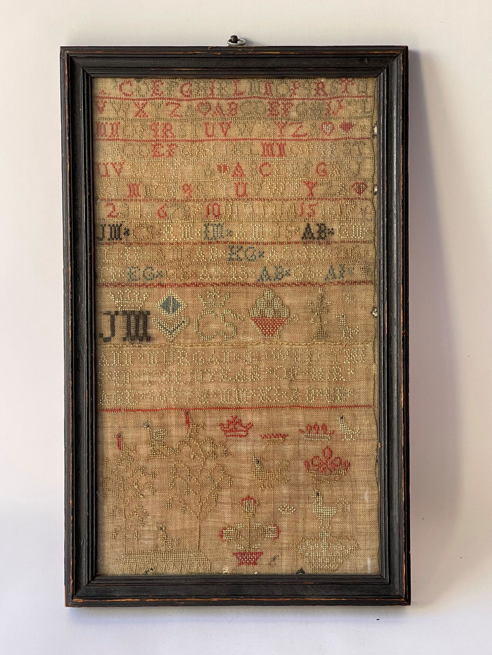 18TH C NEEDLEWORK SAMPLER (1 of 4)