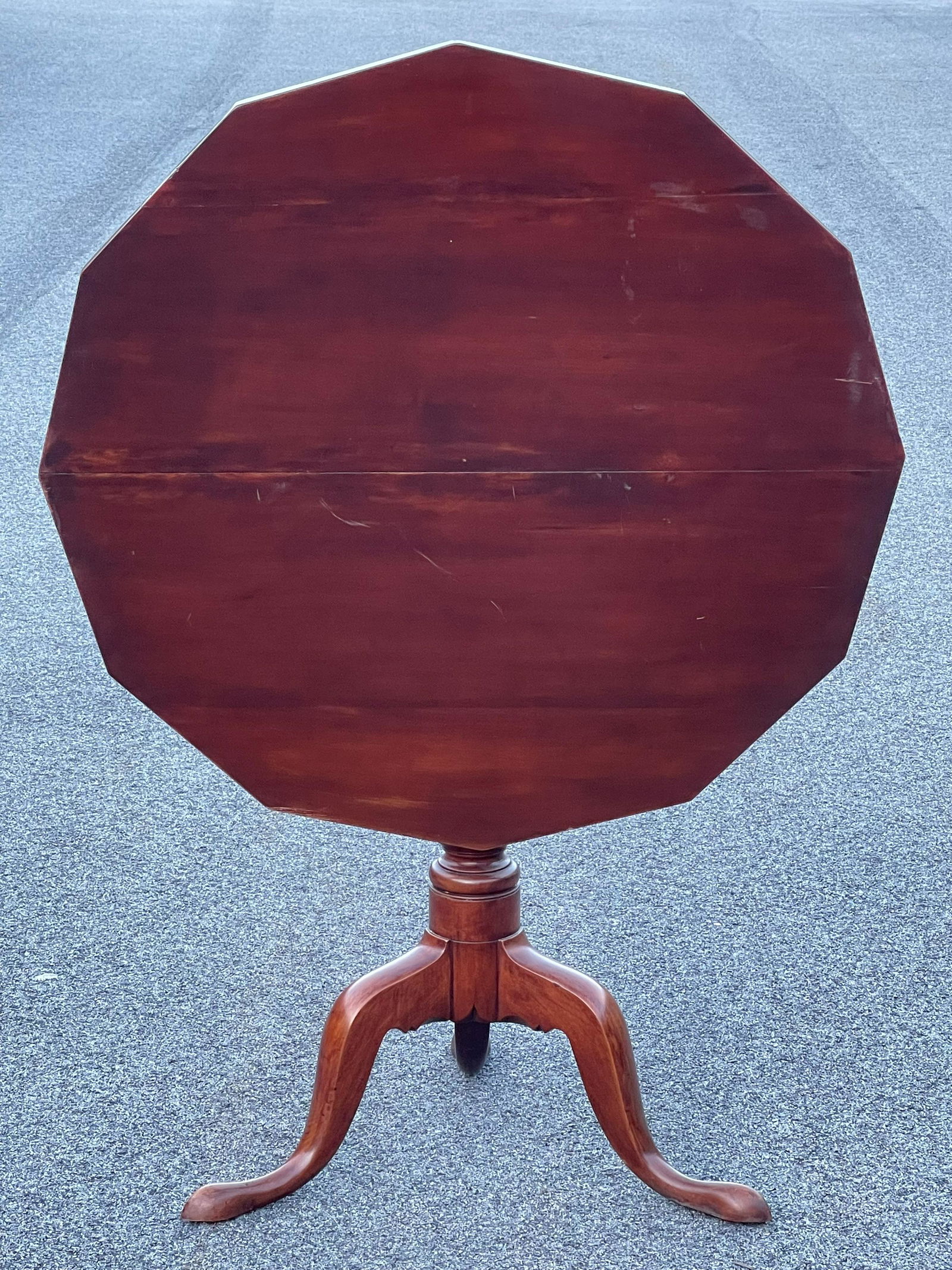 18TH C SHAPED TOP TEA TABLE (1 of 7)