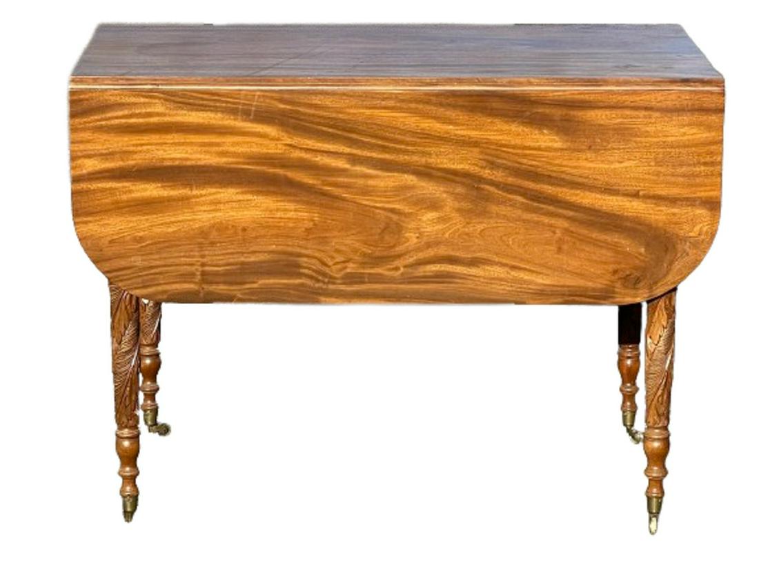 CARVED PEMBROKE DROP LEAF TABLE (1 of 7)