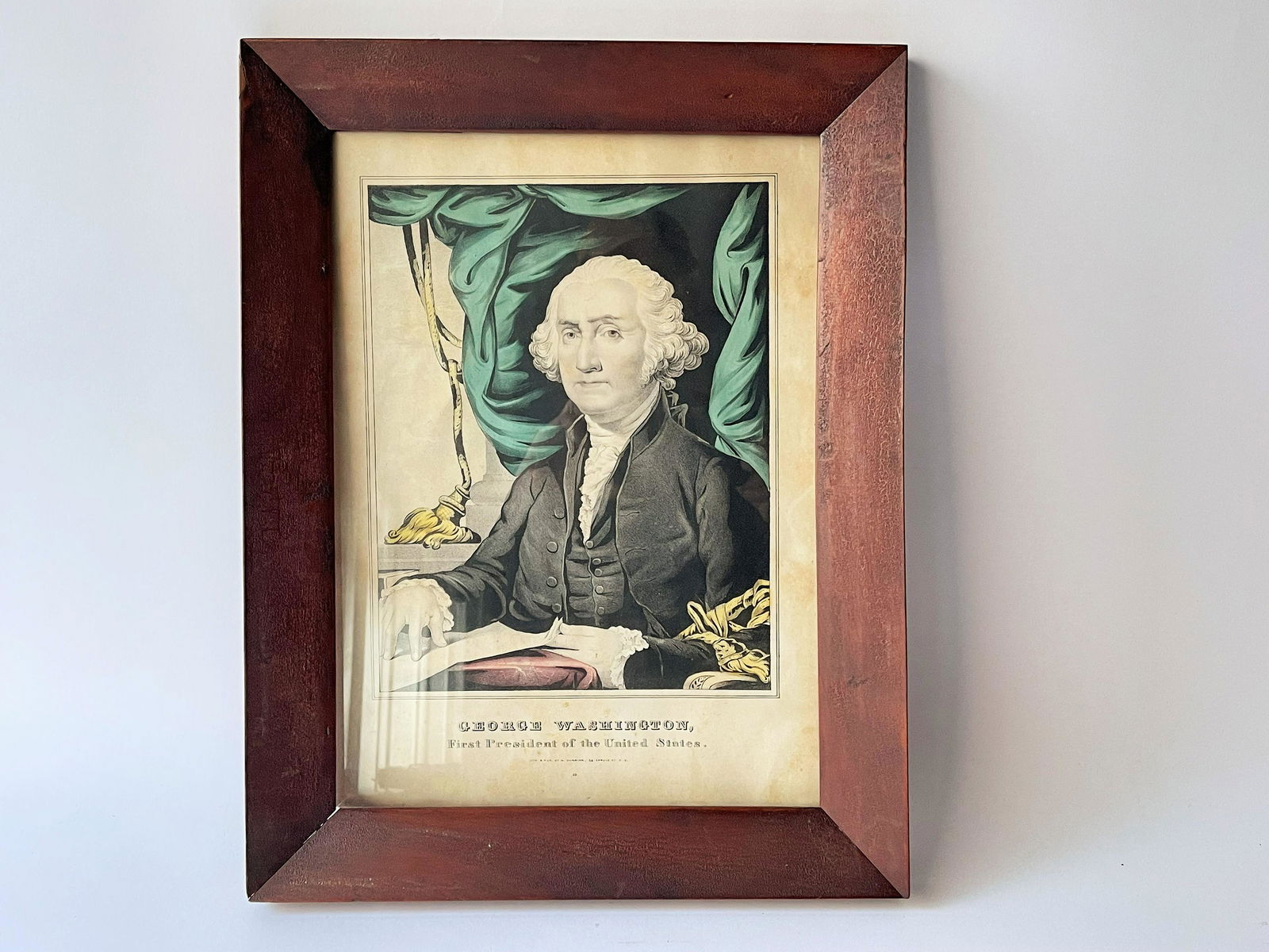 N. CURRIER LITHOGRAPH OF GEORGE WASHINGTON (1 of 2)